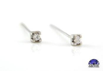Baby White Gold Stud Earrings 068