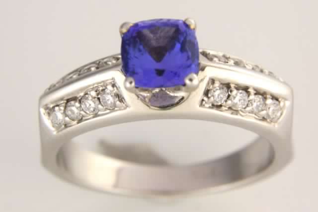 Bevelle Tanzanite and Diamond Ring RL141