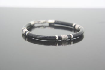 Baby Bangle Black & Silver