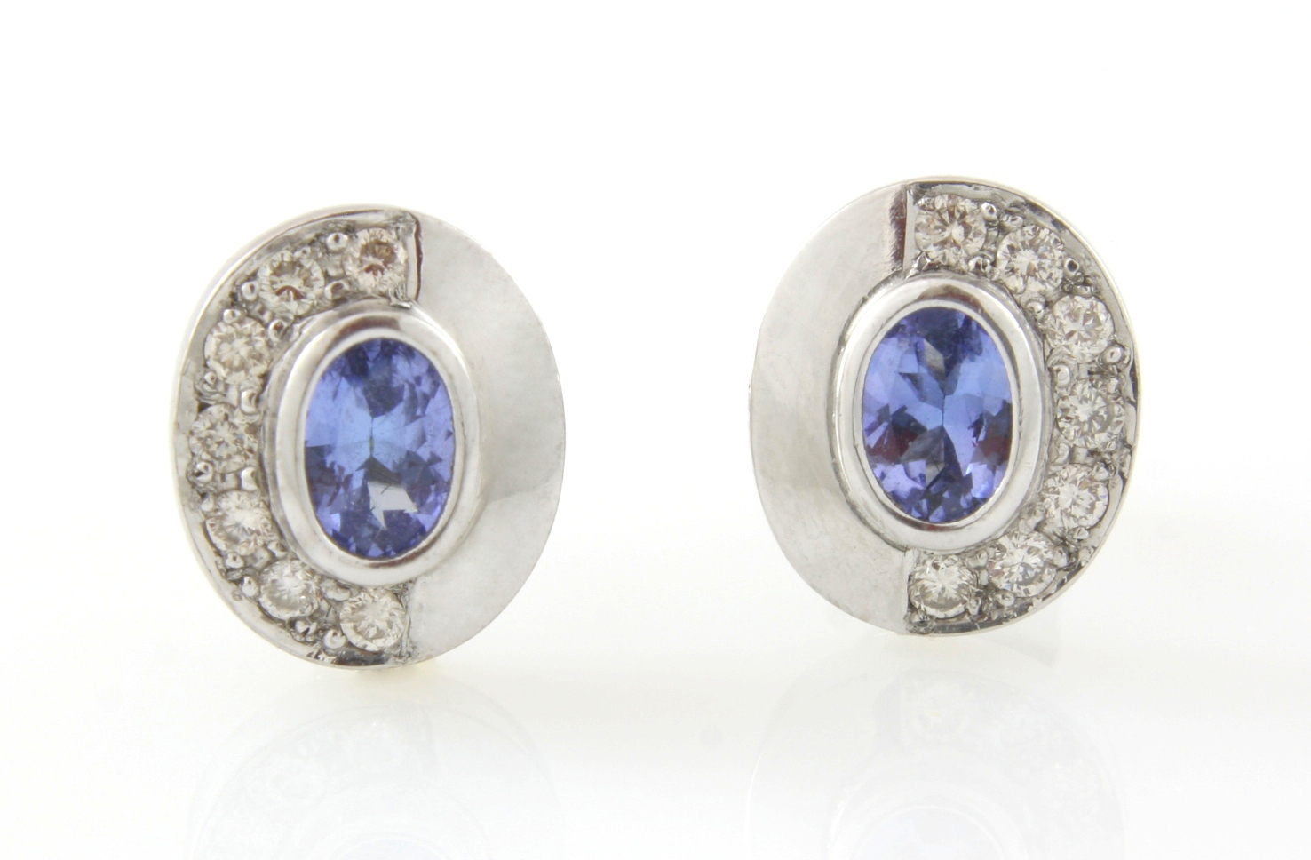 White Gold Tanzanite Earrings