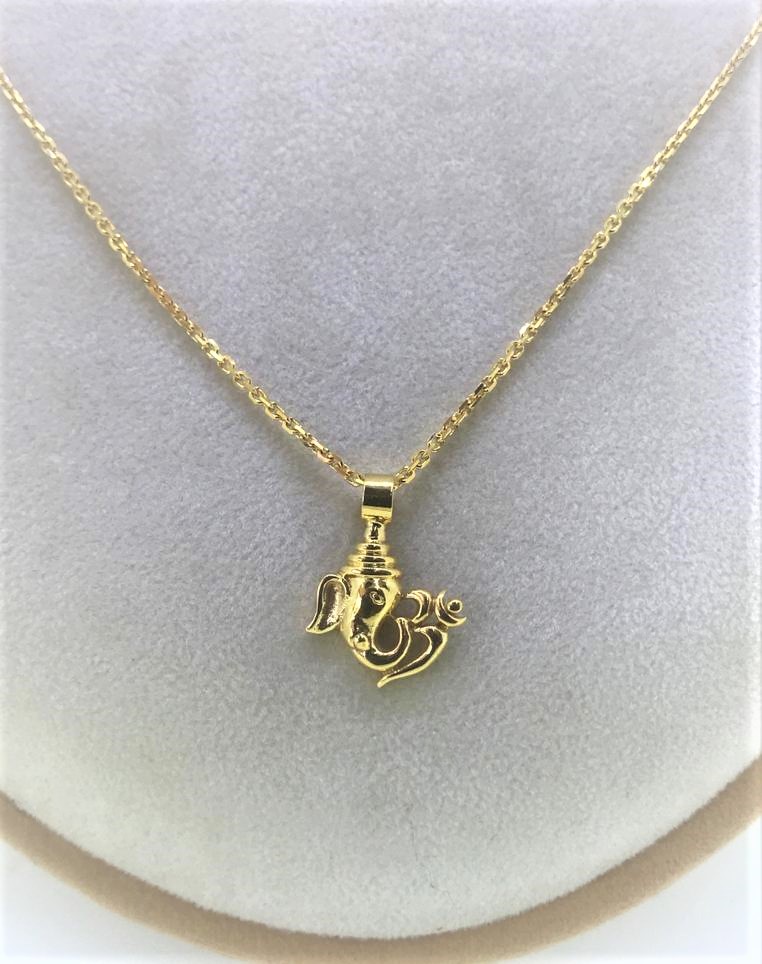 Ganesha Aum Pendant and Chain - Image 2