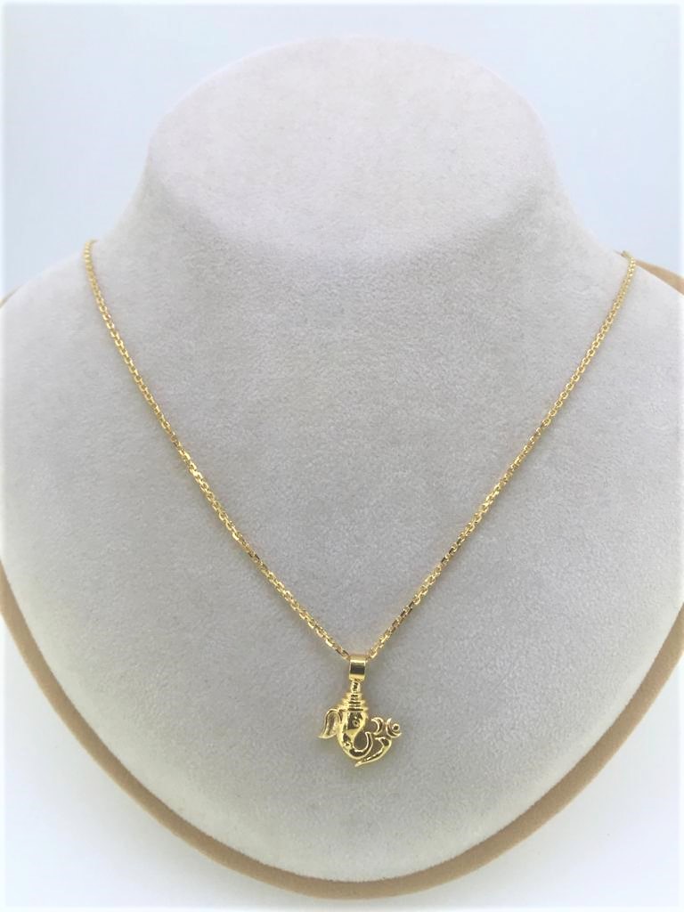 Ganesha Aum Pendant and Chain - Image 4