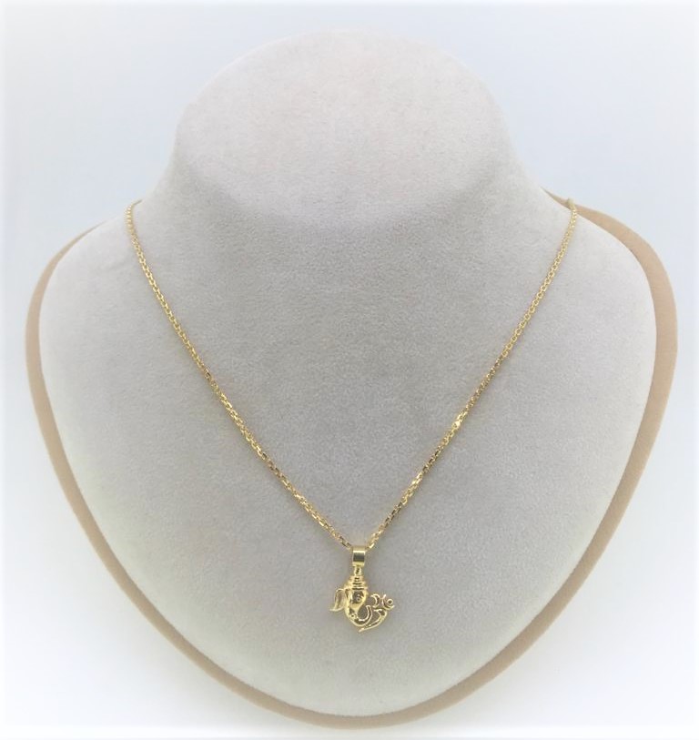 Ganesha Aum Pendant and Chain