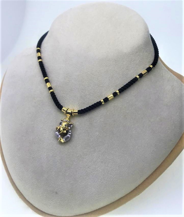 Black String Neck Chain and Pendant - Image 2