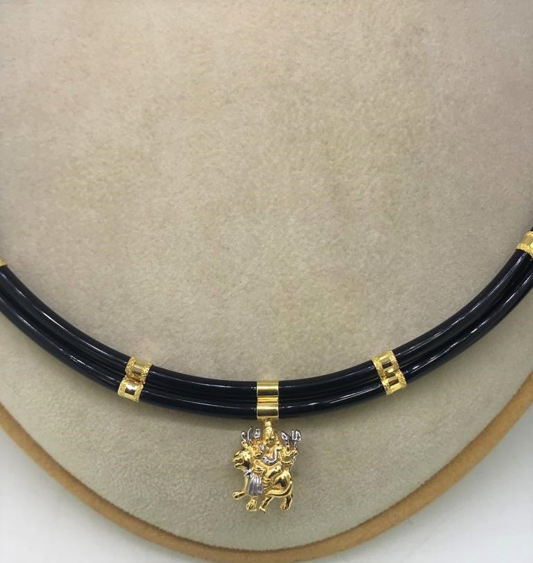 Black Cord Neck Chain - Image 3