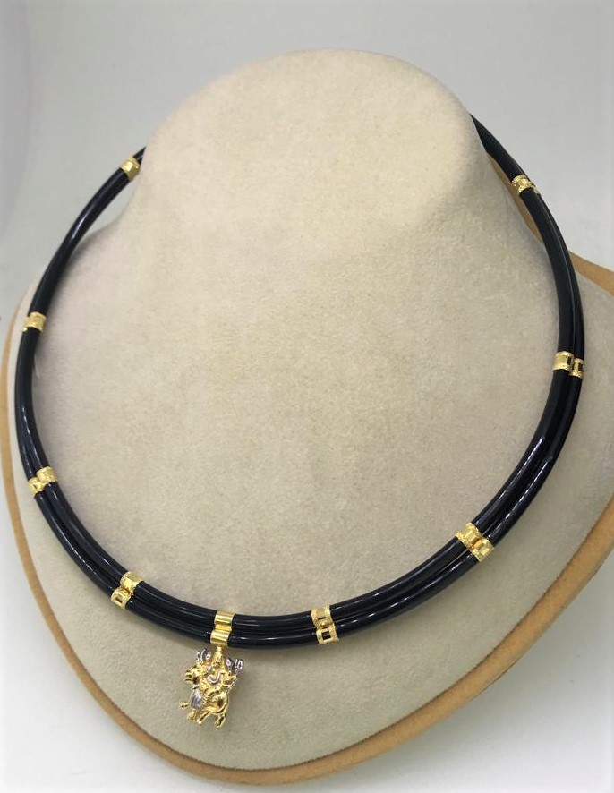 Black Cord Neck Chain - Image 2